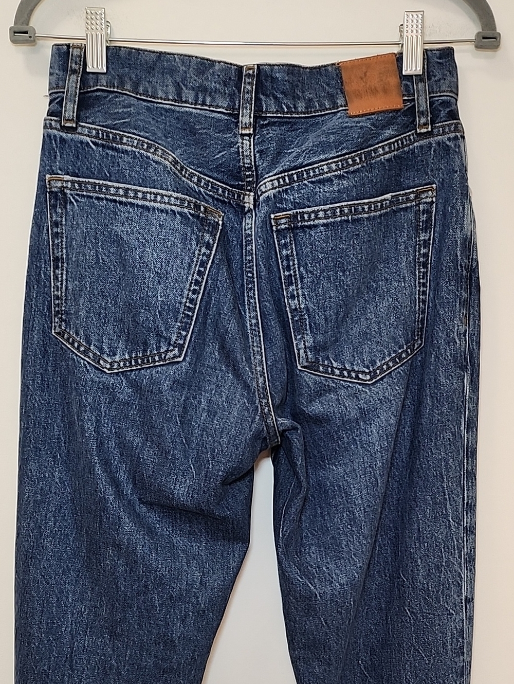 Anine Bing Women's Benson Jeans Marine Blue Straight Leg Size 26 - Picture 13 of 16